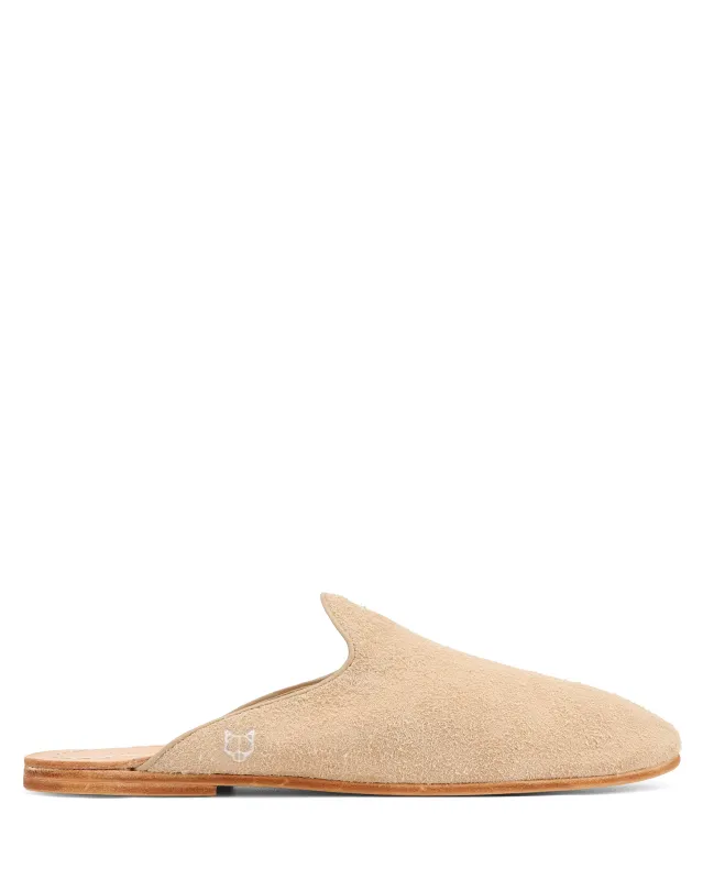 The Jet Mule Stone Suede sold by naked wolfe