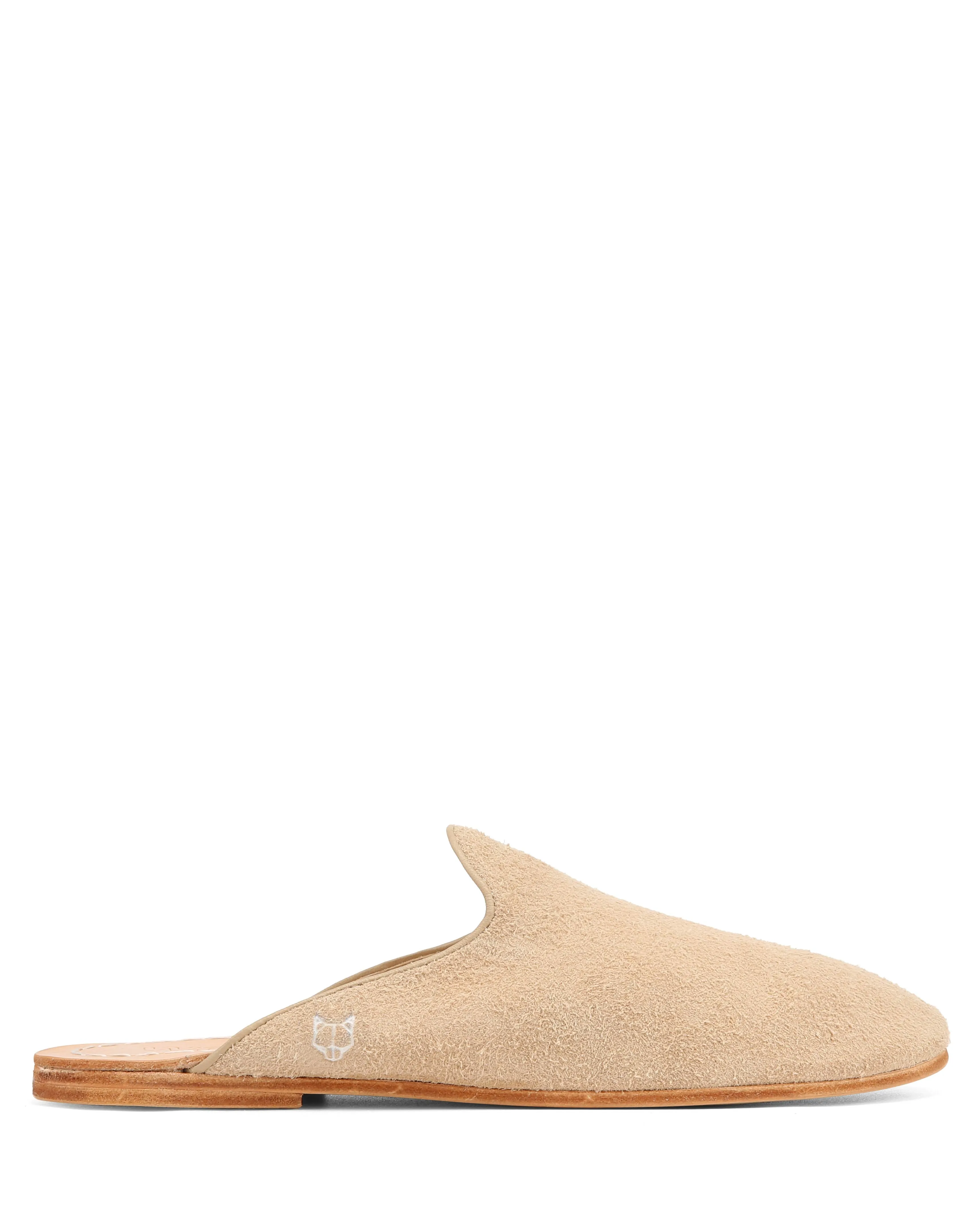 The Jet Mule Stone Suede sold by naked wolfe