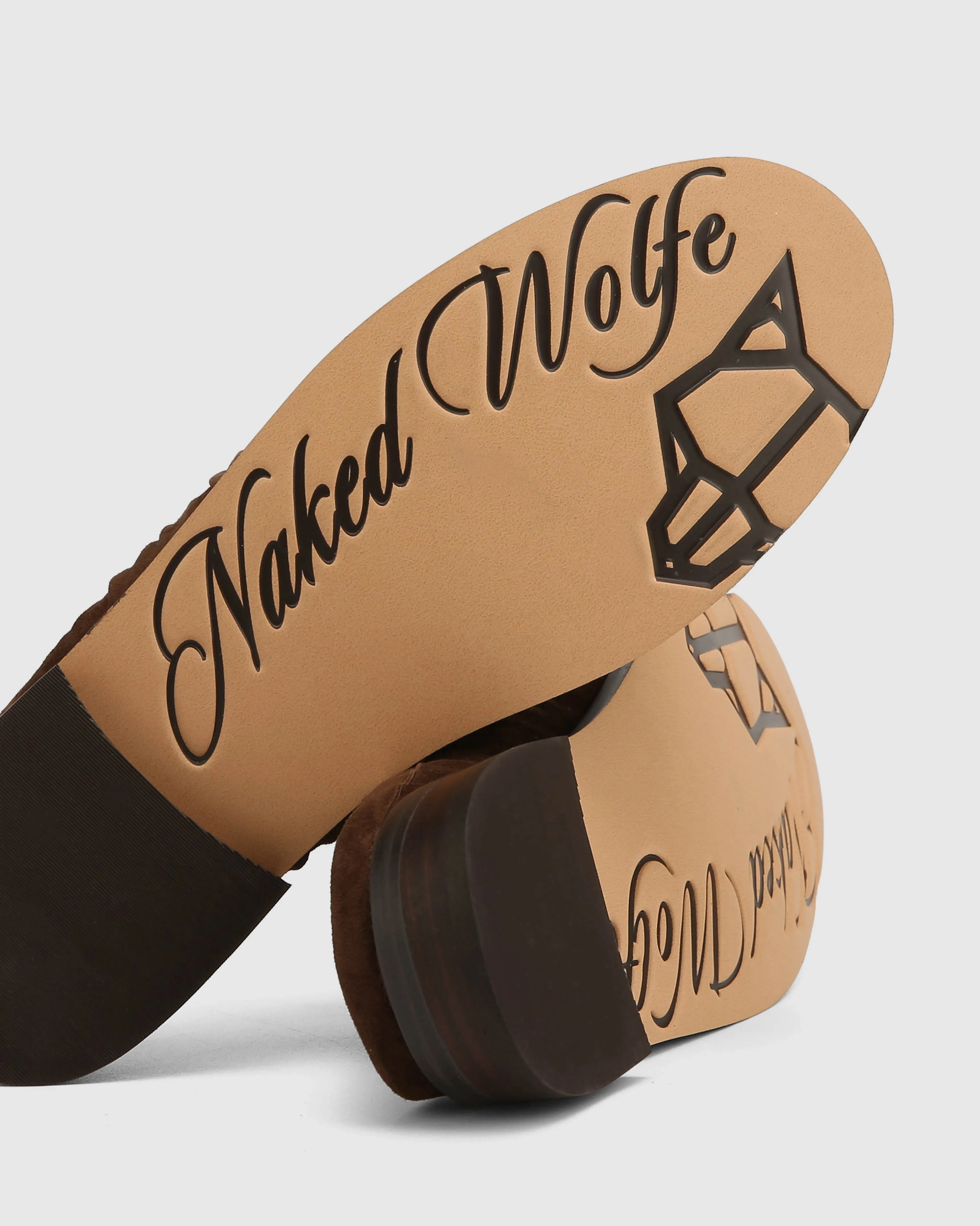 Slipper Brown Scrunch Suede sold by naked wolfe product image thumbnail 3