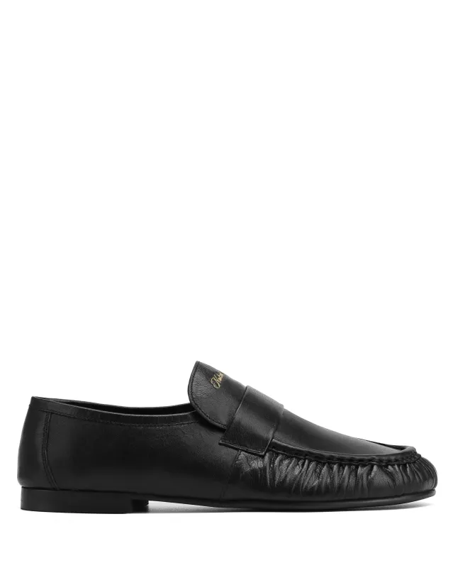 The Wall Street Loafer Black Leather made by naked wolfe