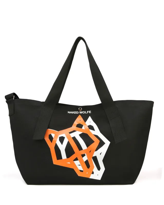 Tote Bag Black/ Orange made by naked wolfe