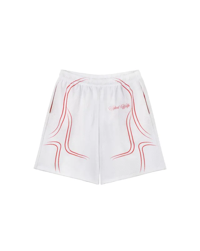 Naked Wolfe Jersey Shorts White sold by naked wolfe