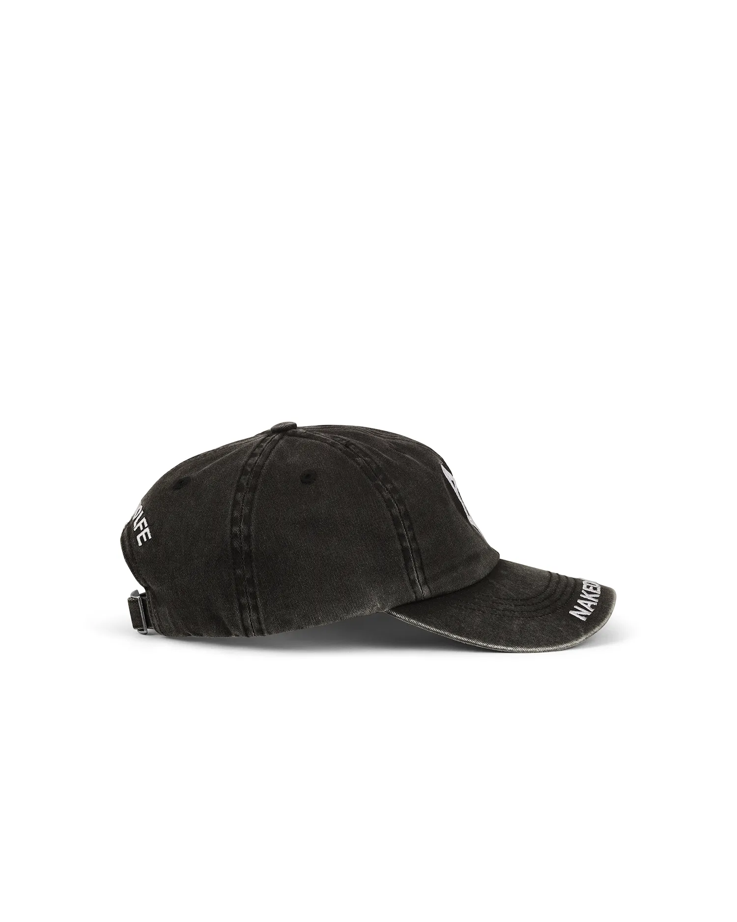 Baseball Cap Washed Black sold by naked wolfe product image thumbnail 3