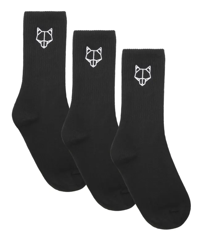 3 Pack Womens Egyptian Cotton Socks Black sold by naked wolfe