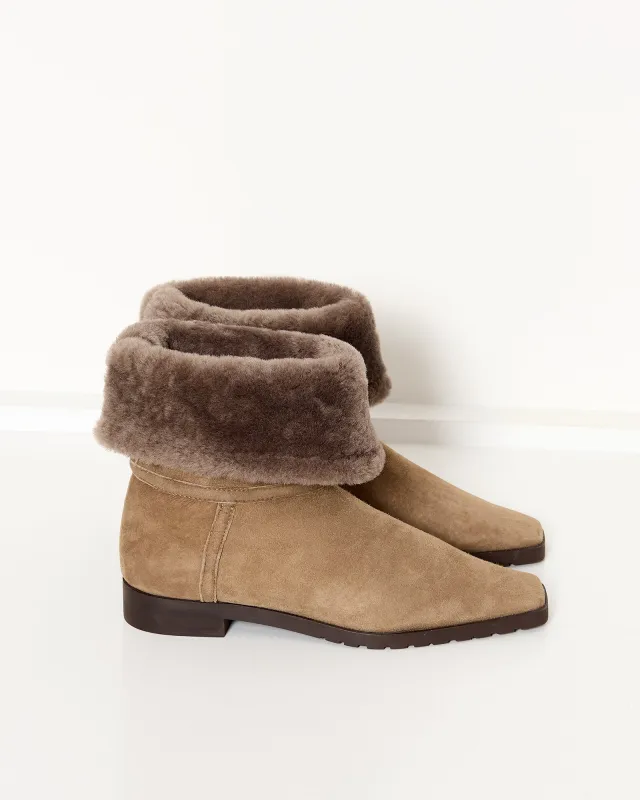 Fold-Down Shearling Boots sold by French + Italian