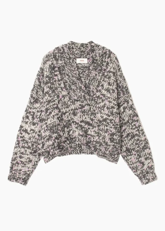 Keyes Sweater BlkMelng sold by French + Italian