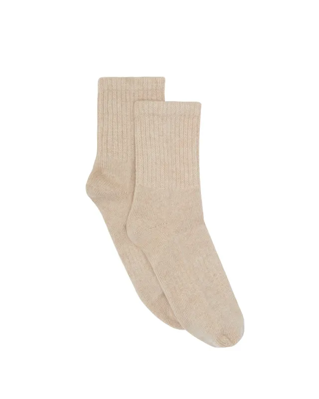 Socks Organic Beige sold by French + Italian