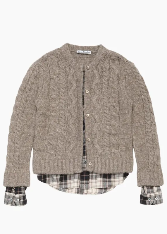 Fitted Layered Cardigan made by Acne Studios