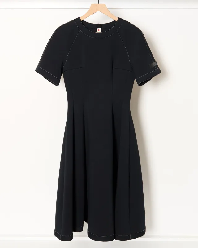 Scuba Jersey Dress Black sold by French + Italian