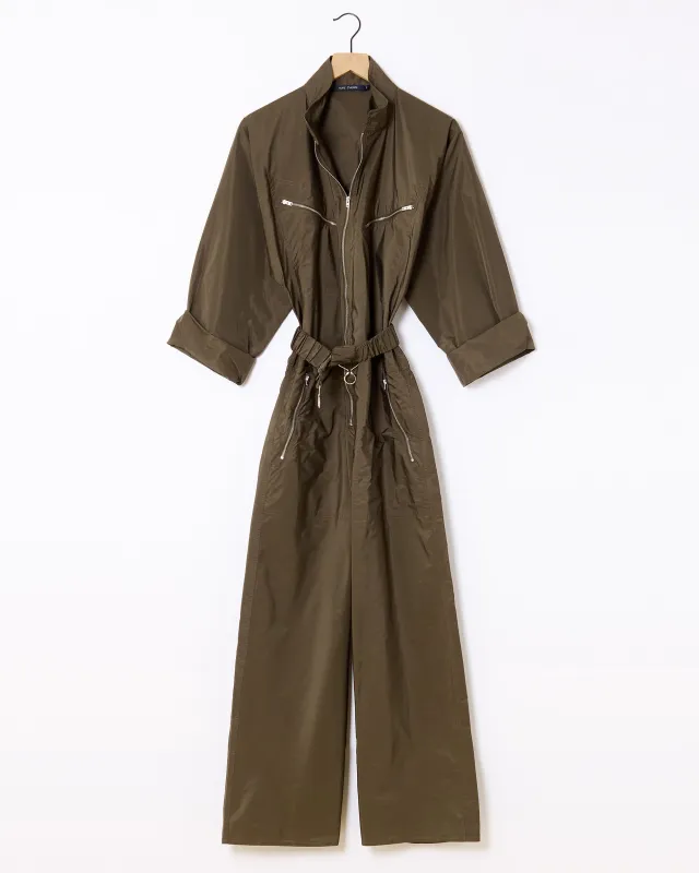 Plateau Jumpsuit Khaki sold by French + Italian