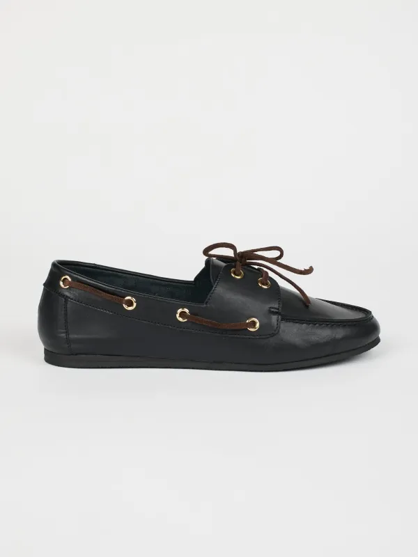 Boat Loafer Black sold by French + Italian