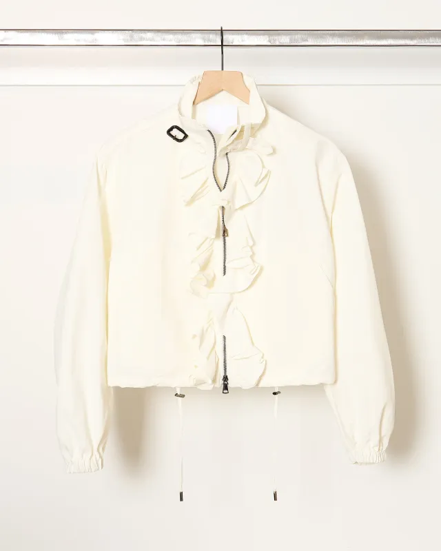 Ruffle Jacket Off White sold by French + Italian