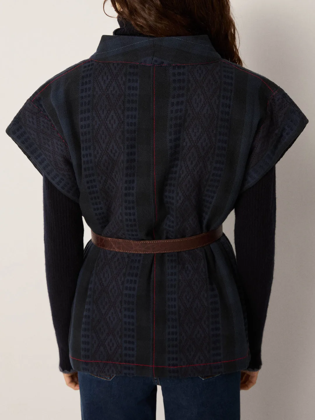 Orion Gilet Dusty Blue sold by French + Italian product image thumbnail 3