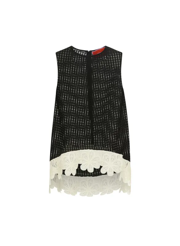 La Scala Top With Lace sold by French + Italian