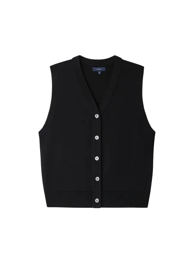 Chiara Vest Noir sold by French + Italian
