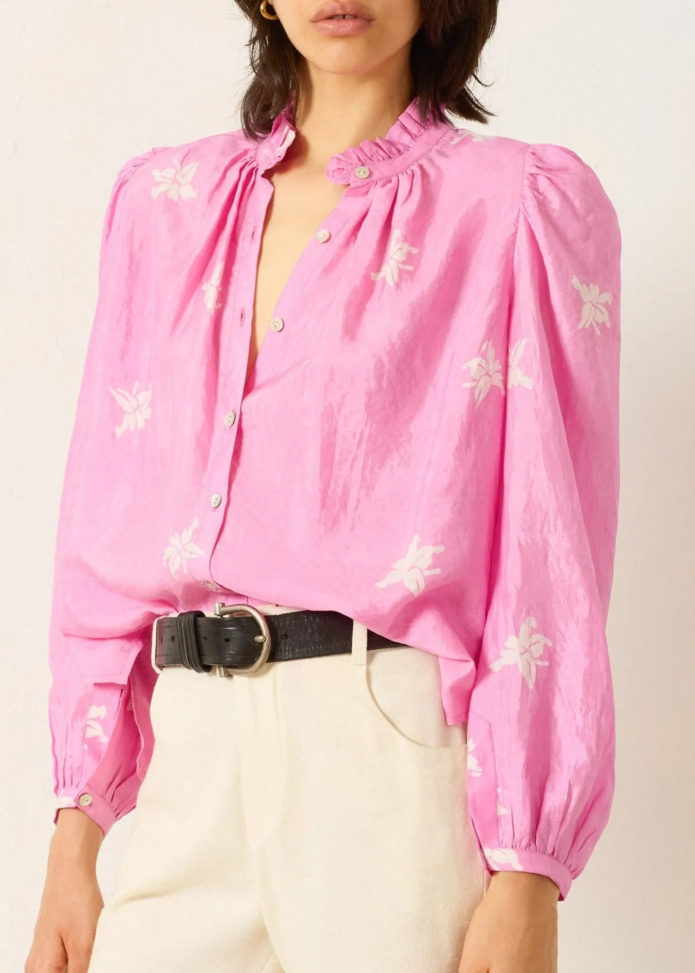 Annabel Pink Jasmine Shirt sold by French + Italian