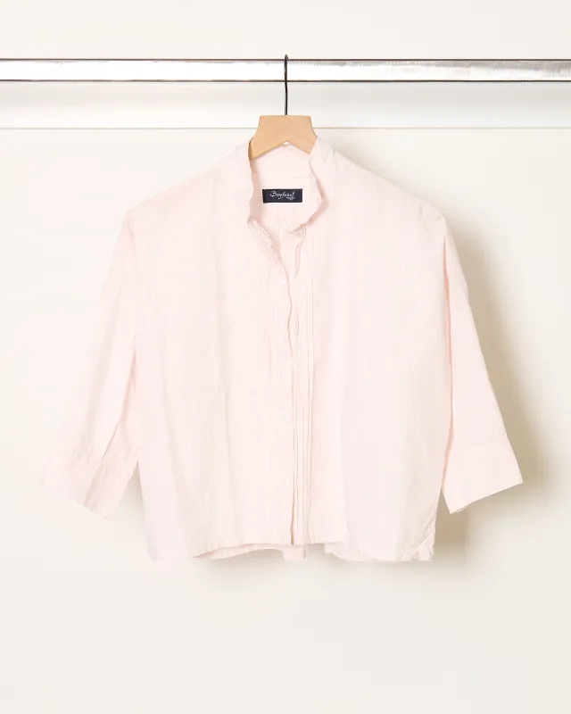 Claudia Shirt Pink Pinstripe sold by French + Italian