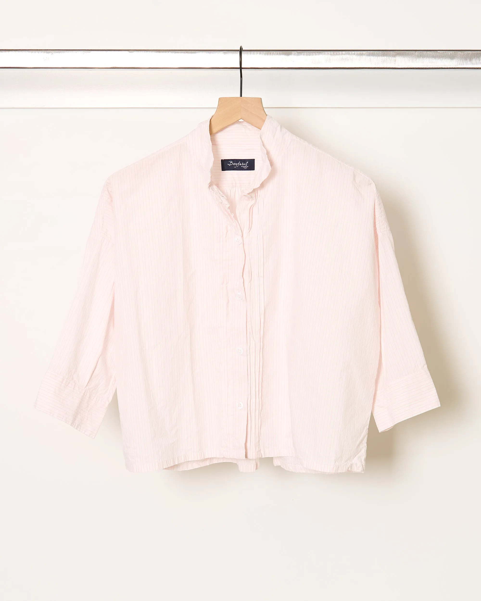 Claudia Shirt Pink Pinstripe sold by French + Italian