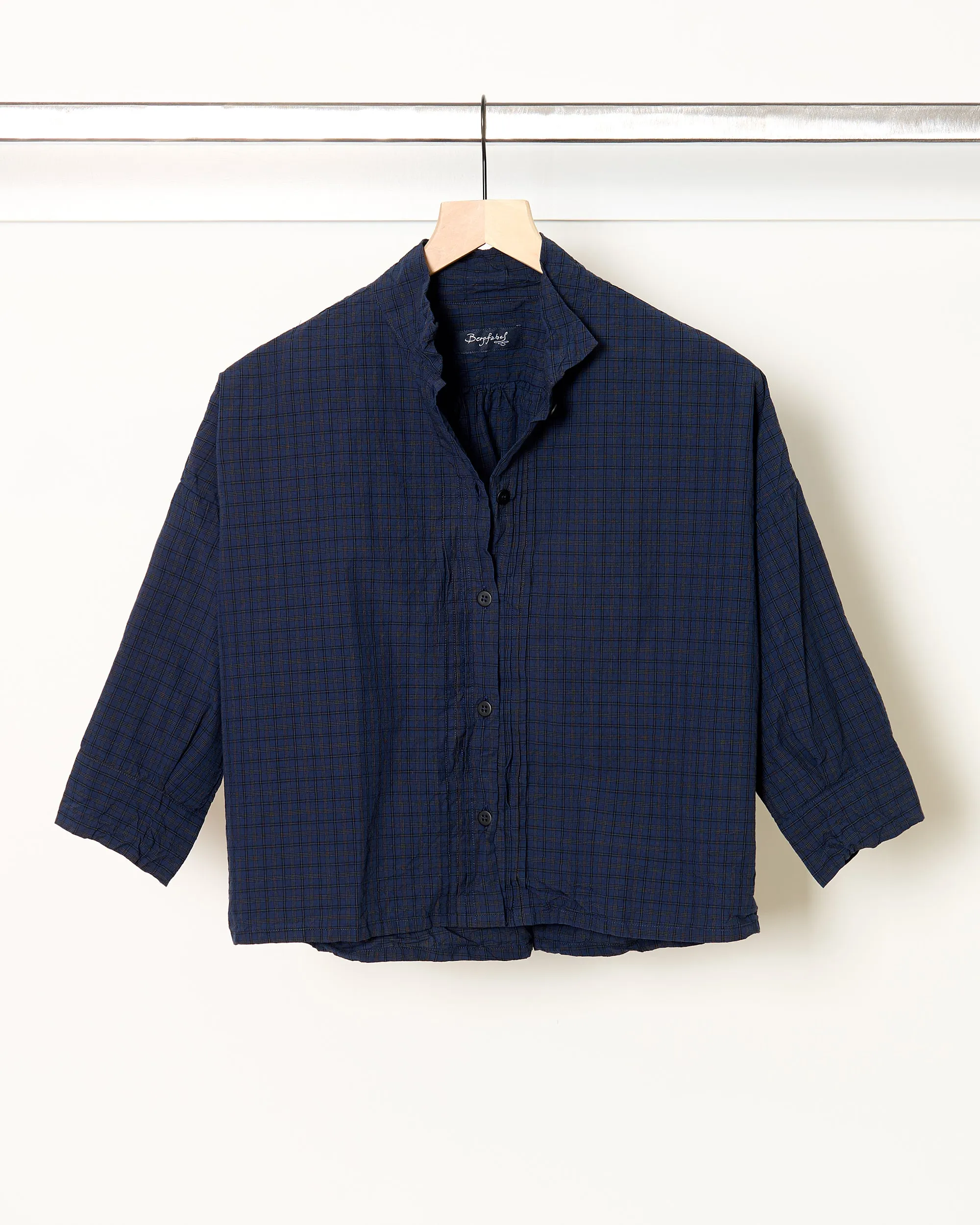 Claudia Shirt Navy Check sold by French + Italian