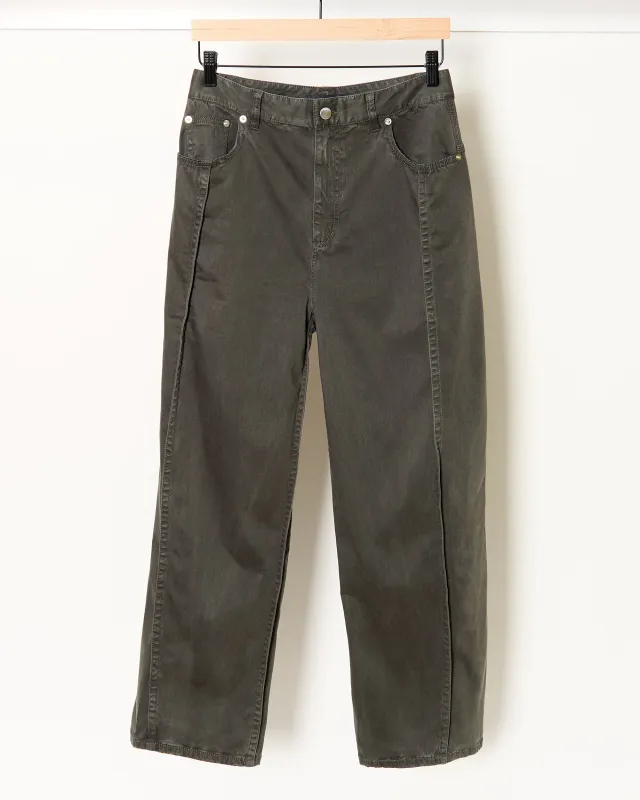 Twill Tuck Pants Grey sold by French + Italian