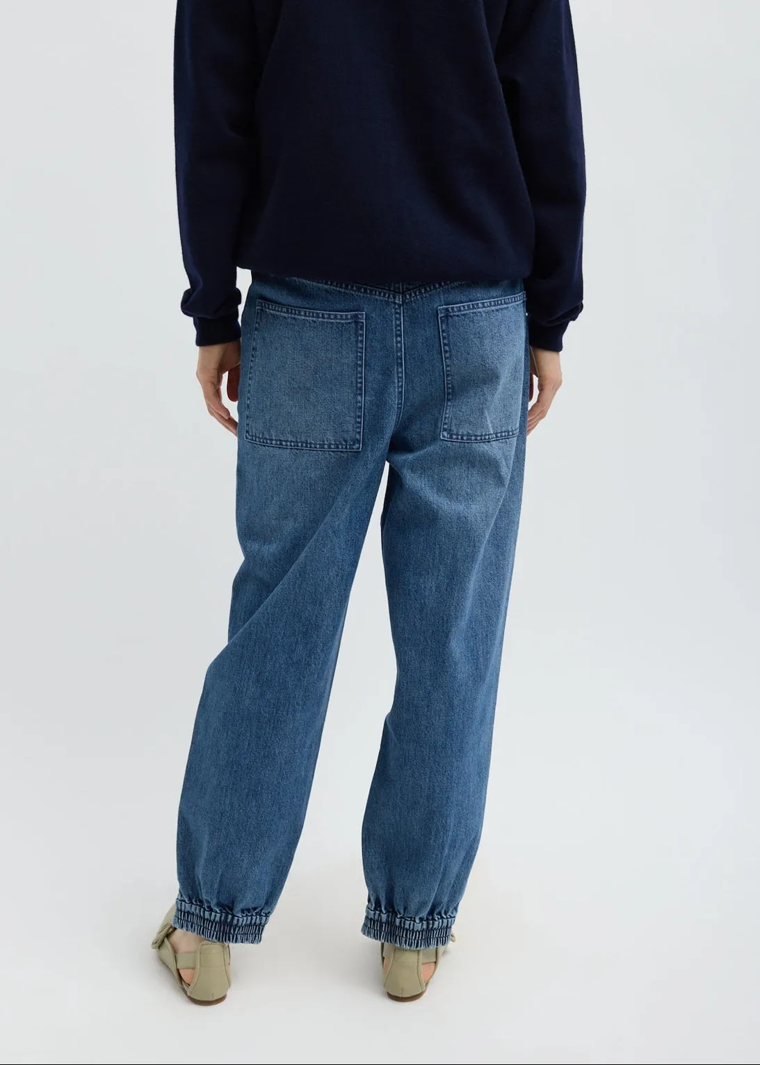 Zippered Denim Joggger sold by French + Italian product image thumbnail 4