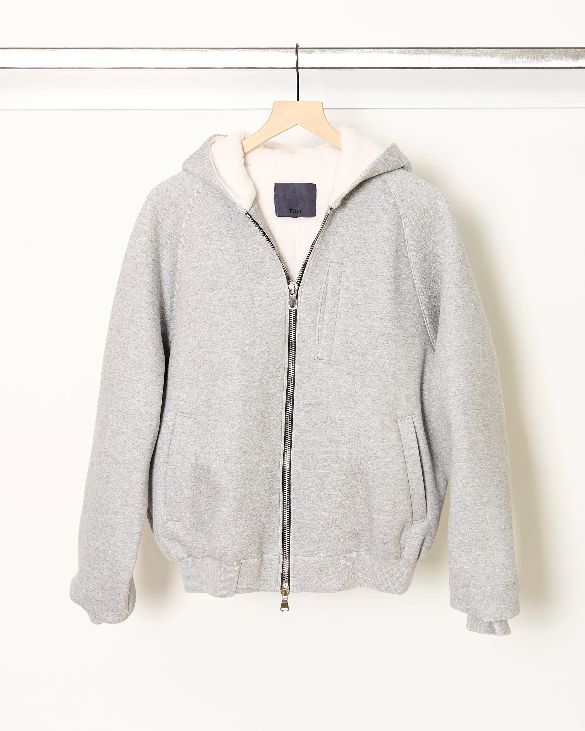 Tech Zip Up Hoodie Grey sold by French + Italian product image thumbnail 5