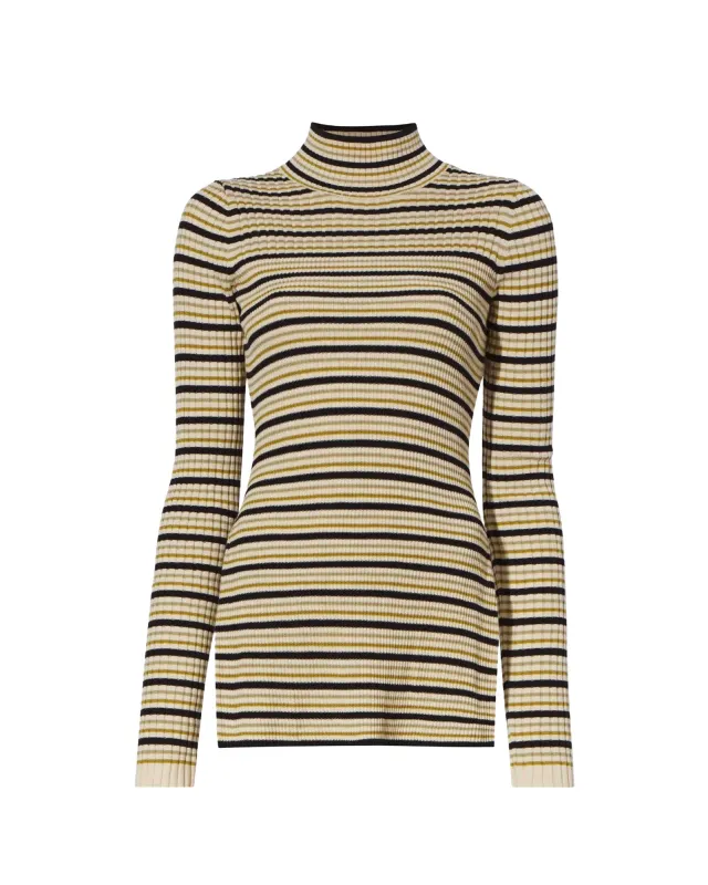 Stripe Knit Turtleneck sold by French + Italian