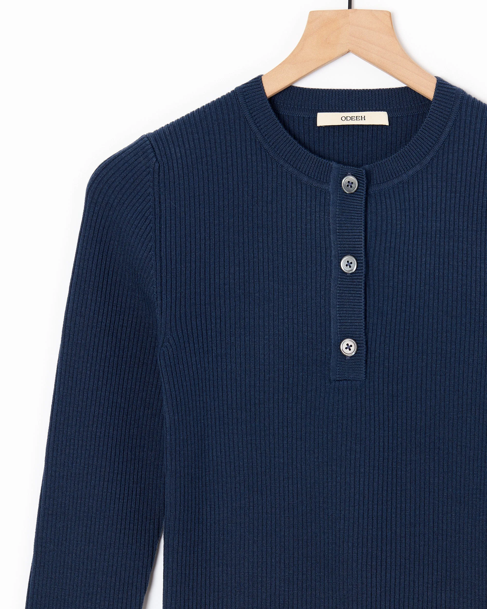 Steel Blue Ribbed Sweater sold by French + Italian product image thumbnail 3