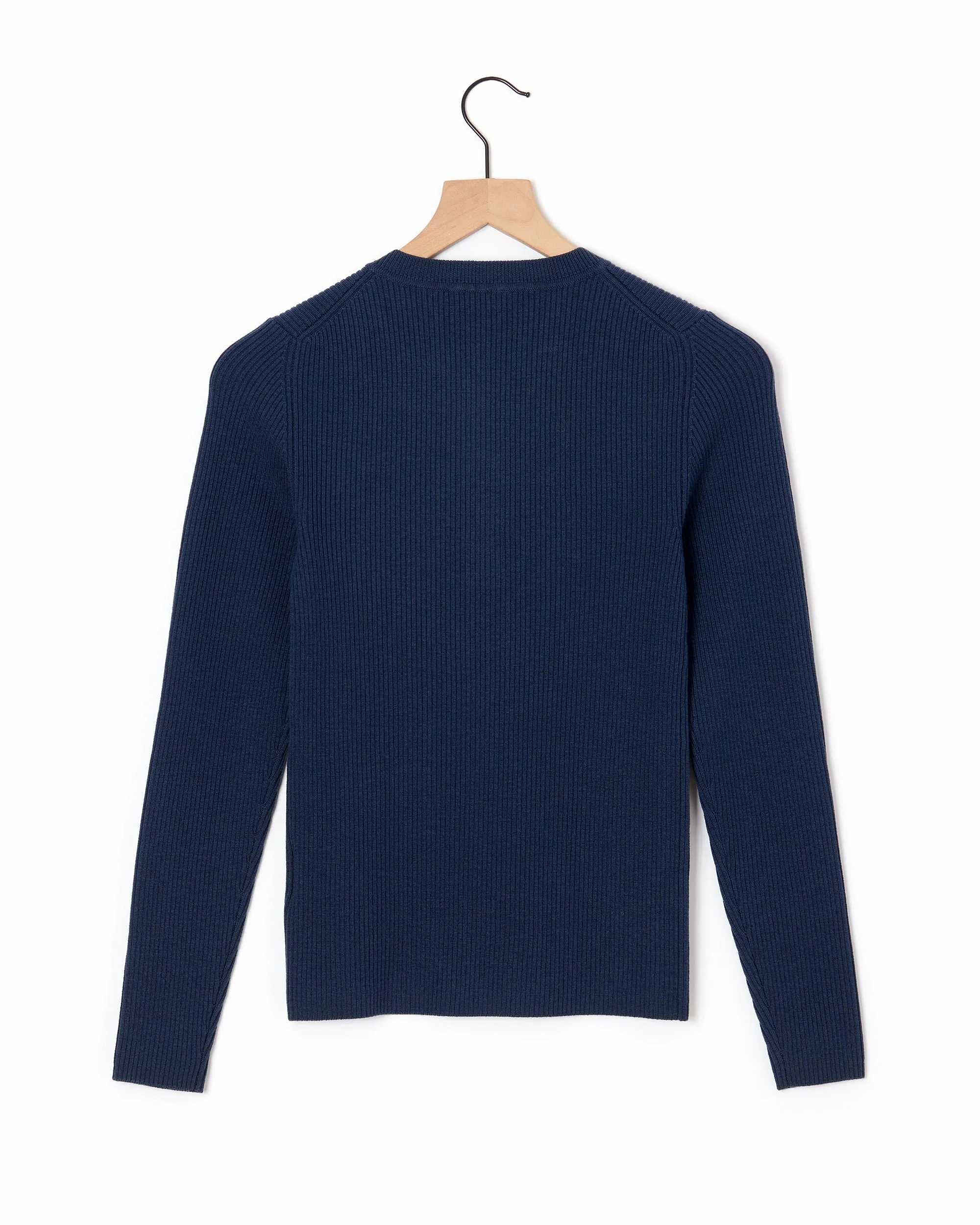 Steel Blue Ribbed Sweater sold by French + Italian product image thumbnail 2