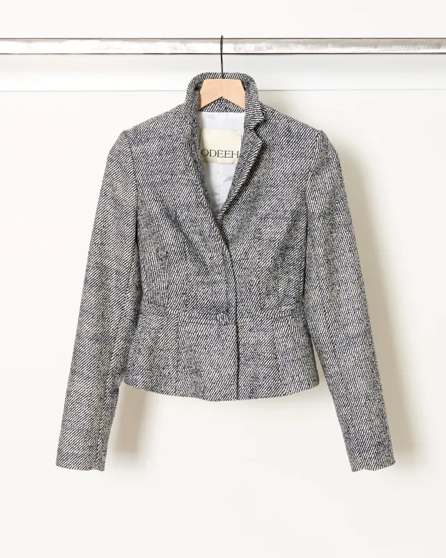 Tweed Jacket Navy White sold by French + Italian