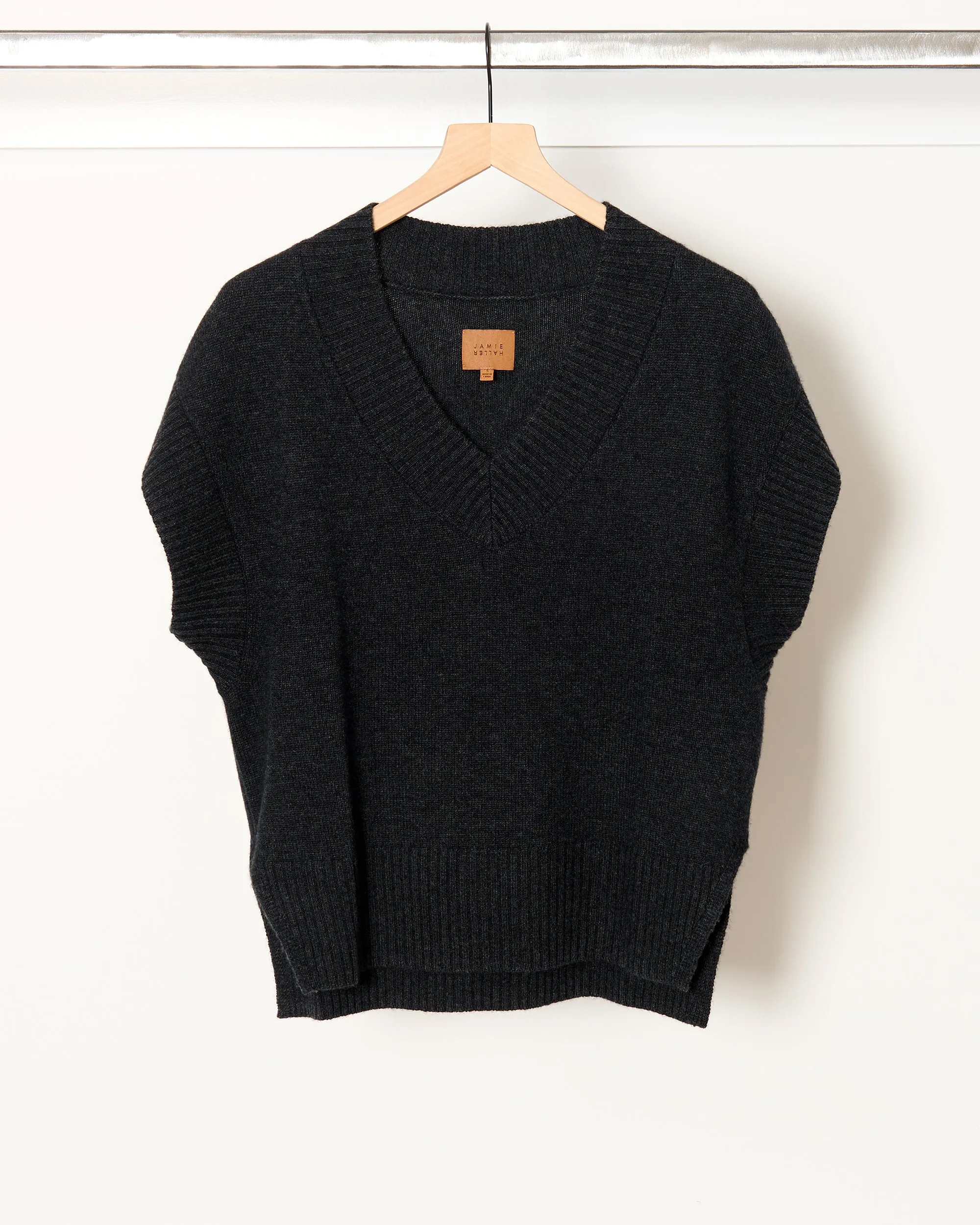 The Sweater Vest Charcoal sold by French + Italian