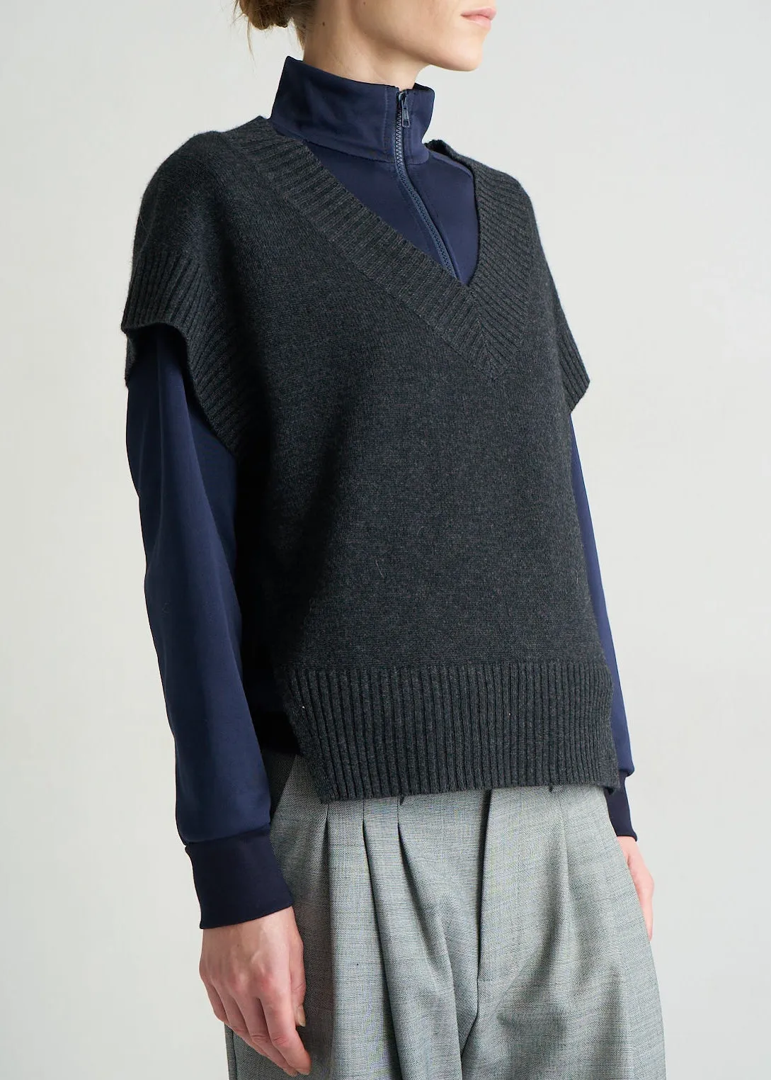 The Sweater Vest Charcoal sold by French + Italian product image thumbnail 2
