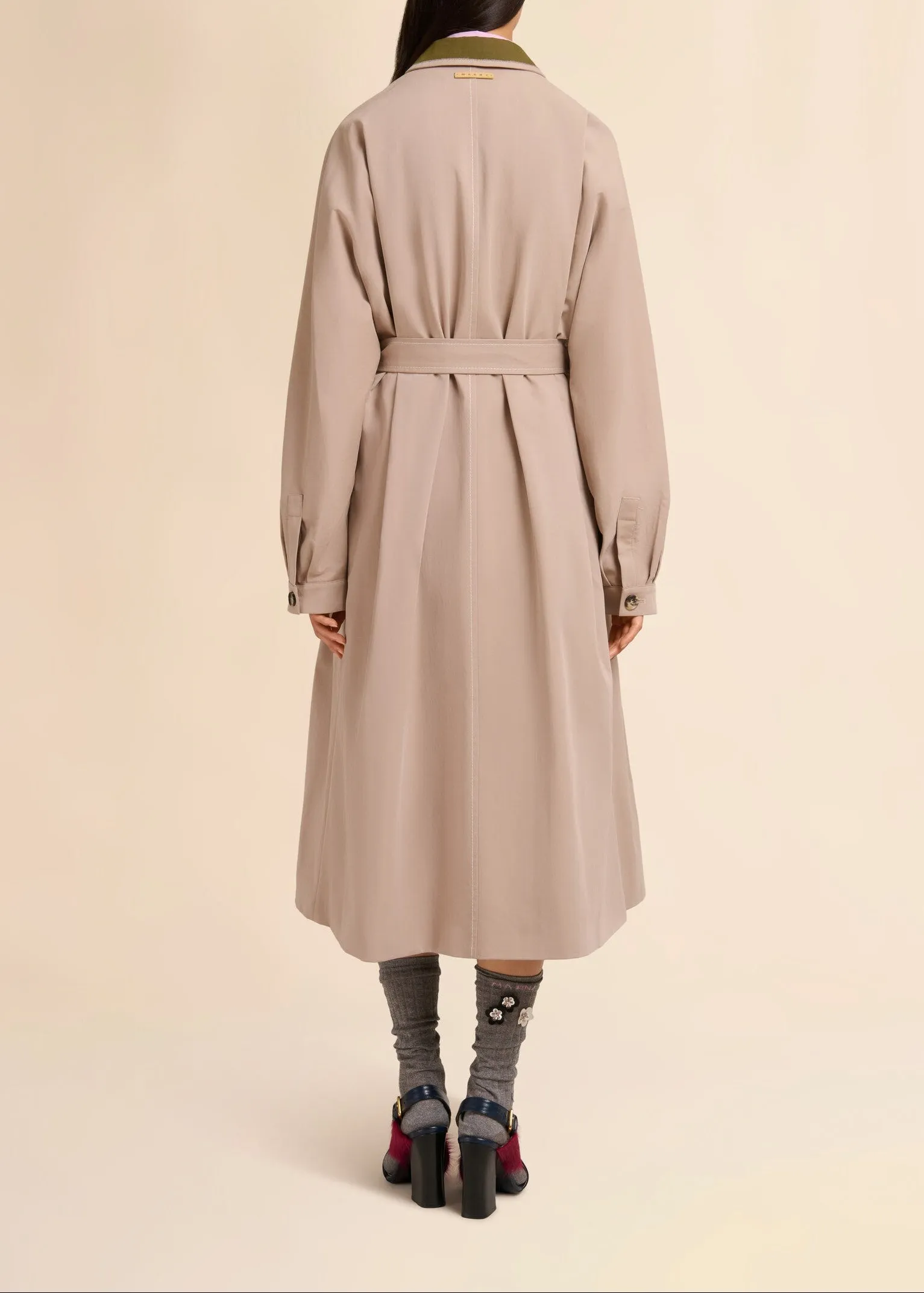 Gabardine Trench Contrast Collar sold by French + Italian product image thumbnail 5