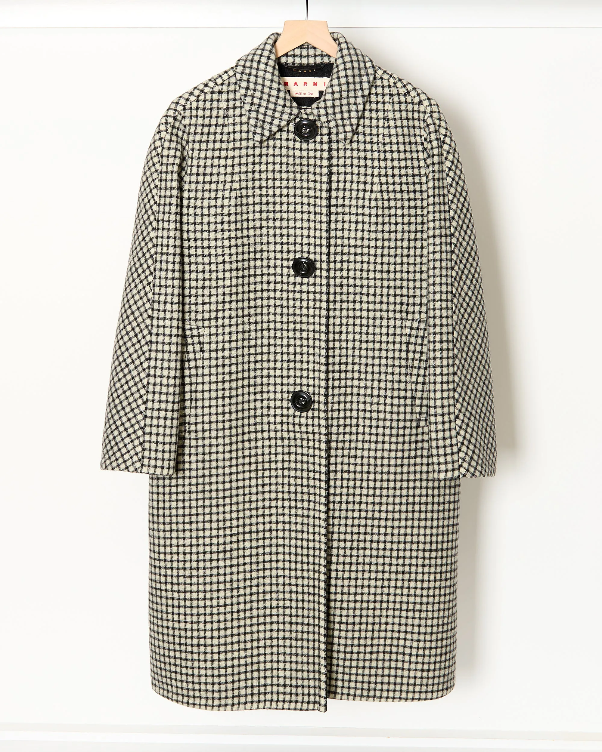 Collared Checked Coat sold by French + Italian
