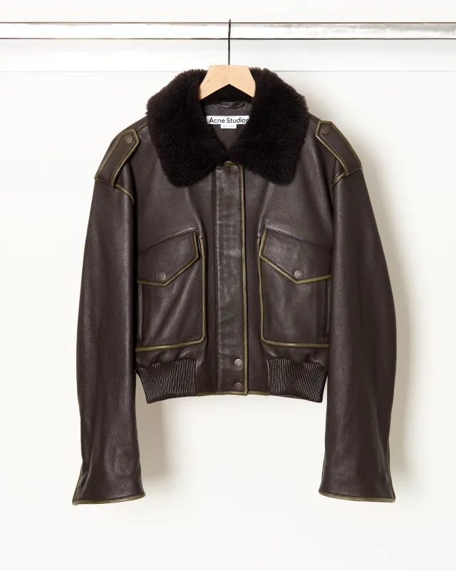 Bomber Jacket Dark Brown made by Acne Studios
