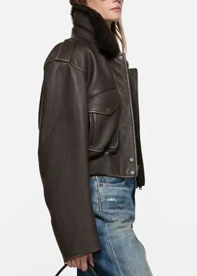 Bomber Jacket Dark Brown sold by French + Italian product image thumbnail 5