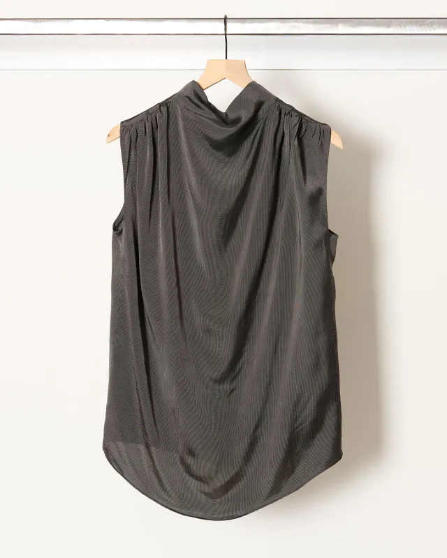 Penny Draped Top Chrome sold by French + Italian