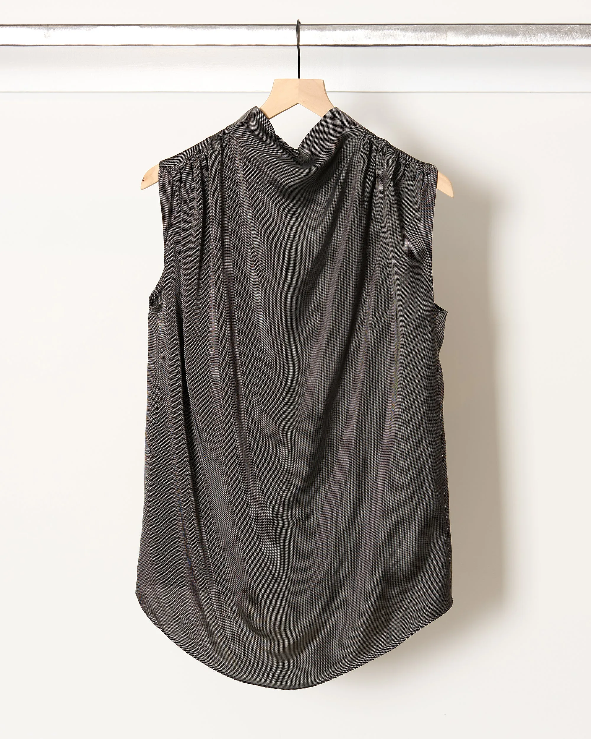 Penny Draped Top Chrome sold by French + Italian