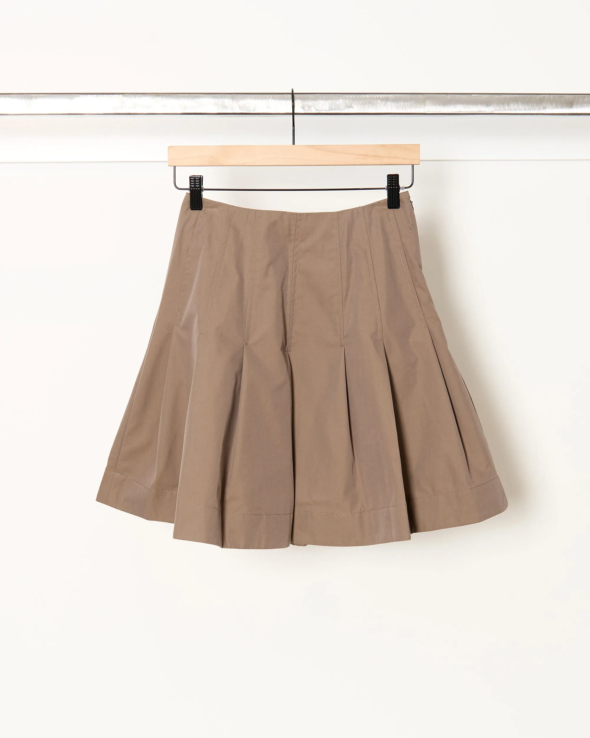 Sutton Pleated Skirt Shroom sold by French + Italian