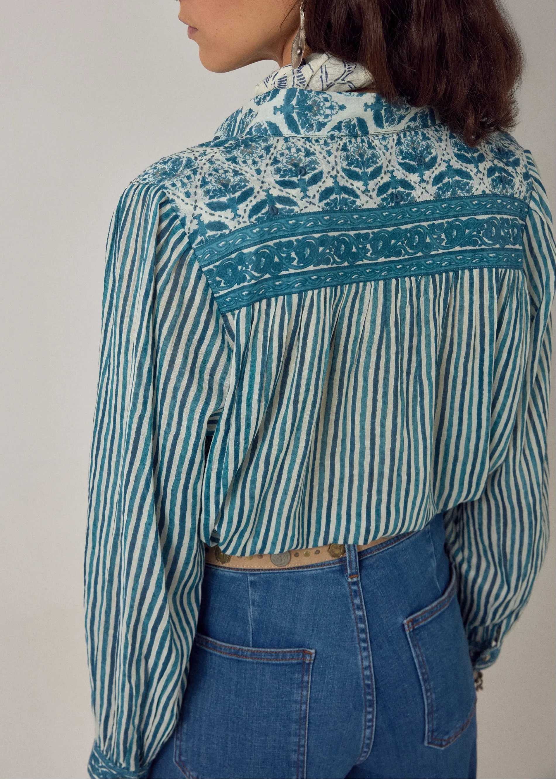 Maria Shirt Blue Ink sold by French + Italian product image thumbnail 2