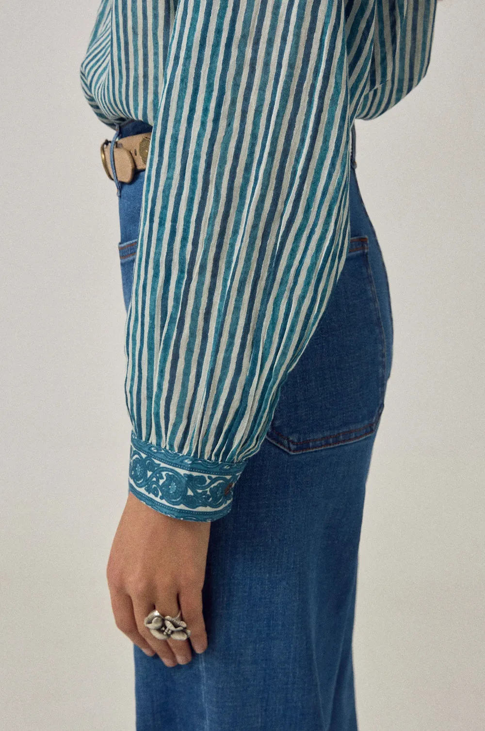 Maria Shirt Blue Ink sold by French + Italian product image thumbnail 3