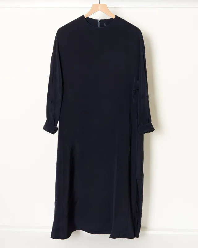 Cocoon Dress Dark Navy made by Tibi