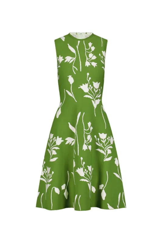 Floral Jacq Knit Mini Dress made by Lela Rose
