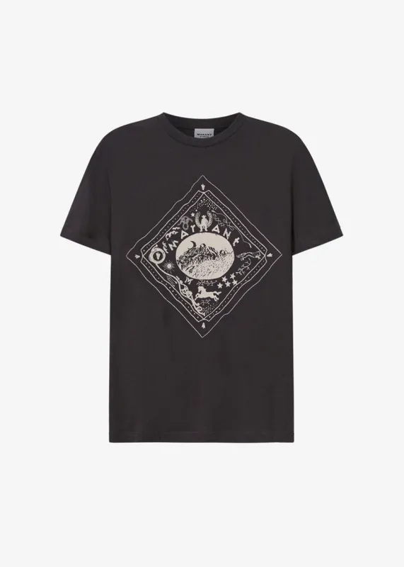 Zewel Tee Shirt Faded Black made by Isabel Marant