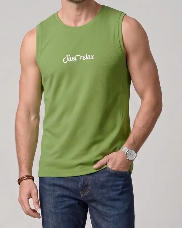 Men’s Printed T-shirt cut-Green made by Tree