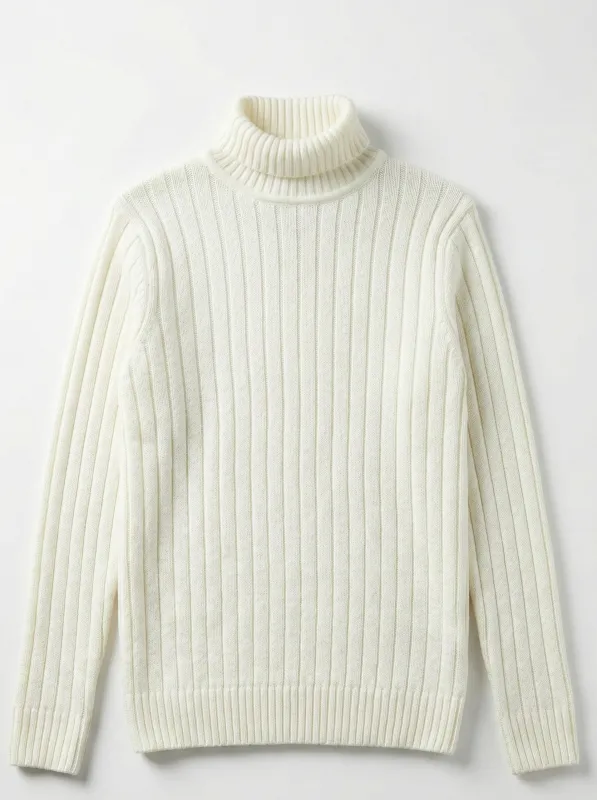 Men’s Knitted High Neck Pullover made by Tree