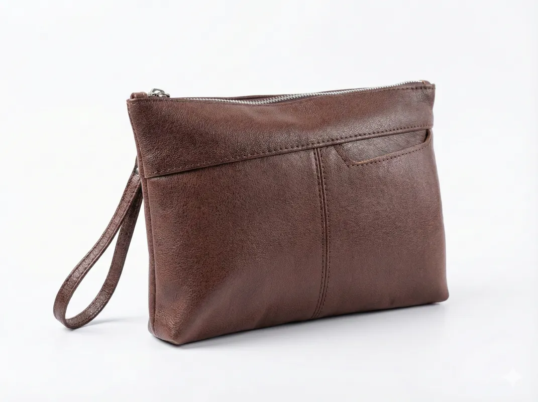 leather handbag - Brown made by Tree