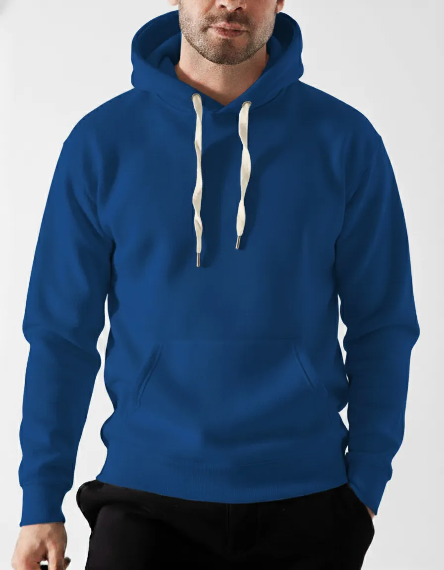 Men’s Oversize Plain Hoodie Sweatshirt - blue sold by Tree