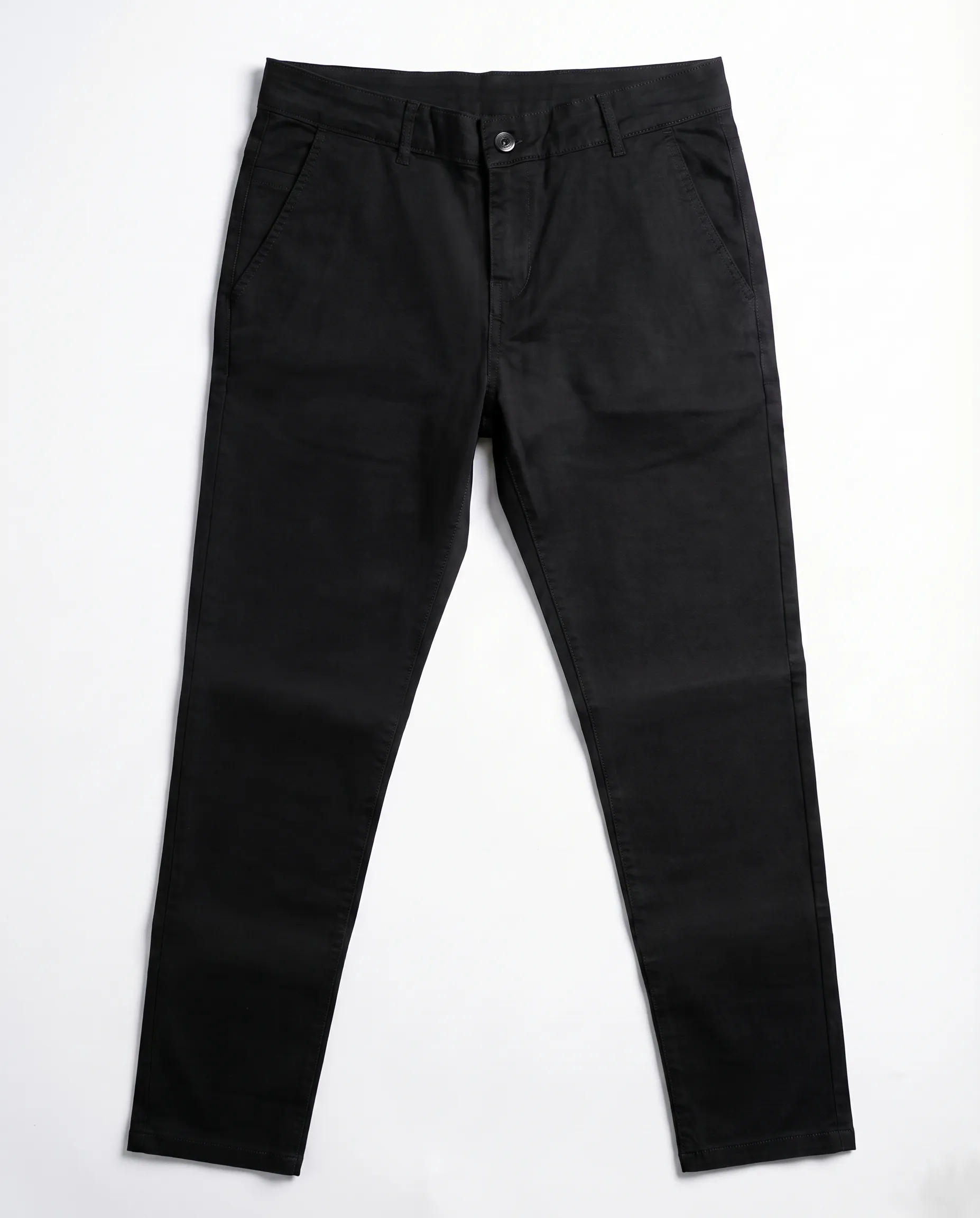 Men's gabardine pants Slim fit Chino - Black sold by Tree