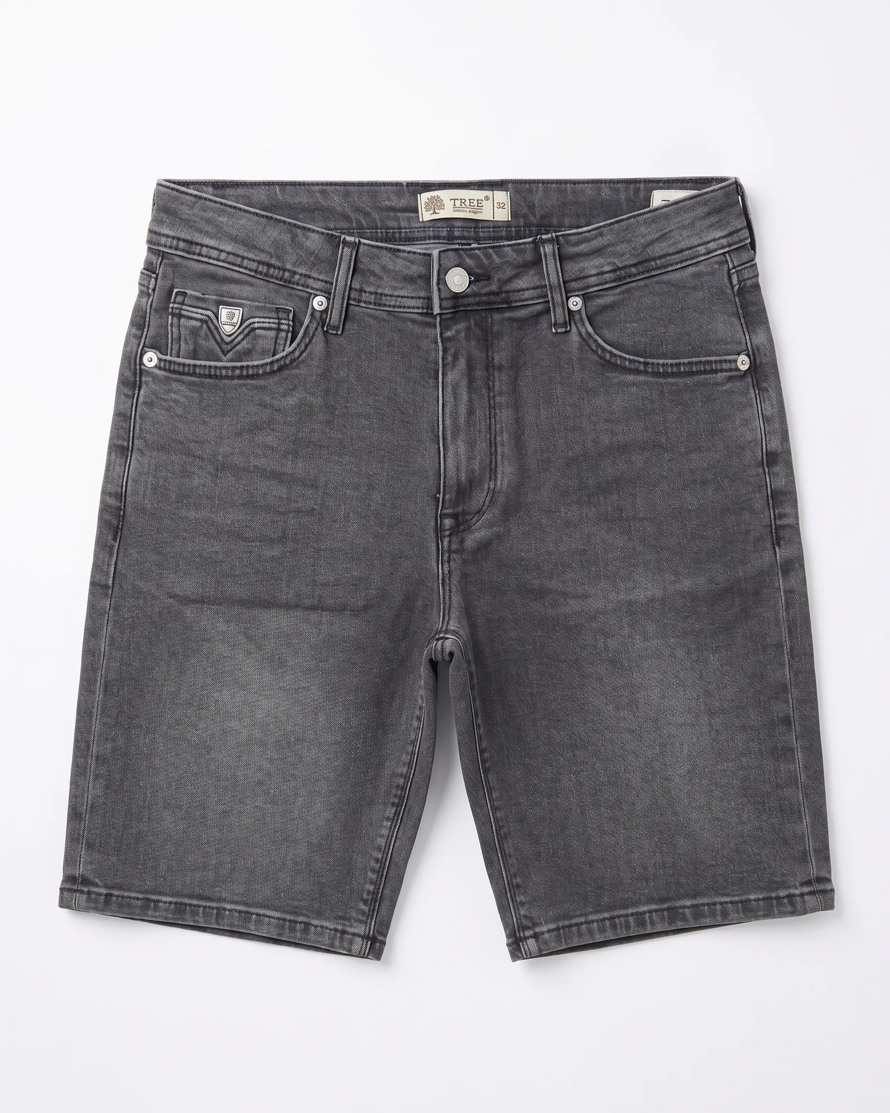 Men's slim jeans shorts -Gray sold by Tree